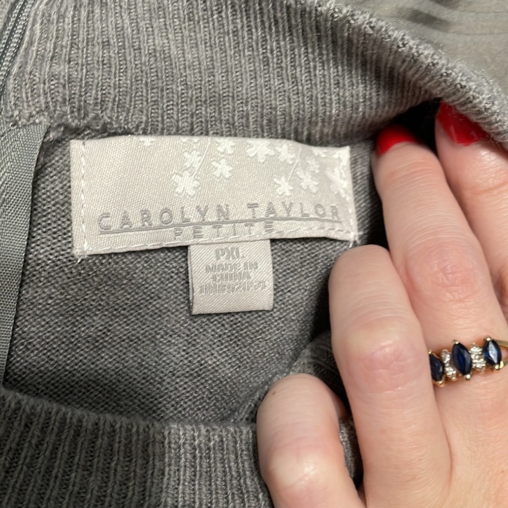 Carolyn Taylor mock neck sweater, petite - Picture 3 of 4